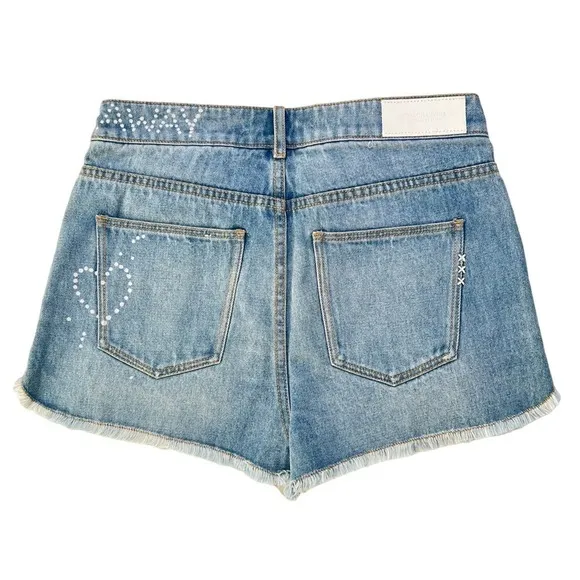Scotch &amp; Soda You Blow Me Away Ocean Shade Blue Denim Jean Shorts Sz 24 NWT $115