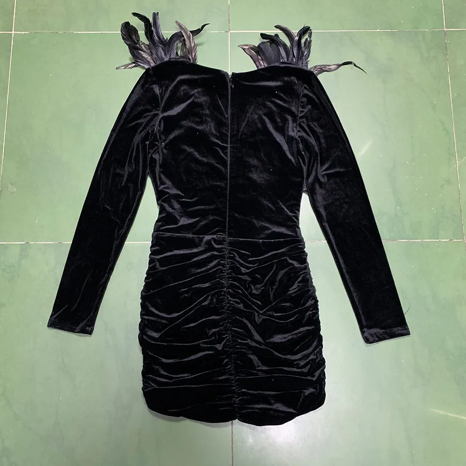 Sexy Luxury Beaded Mini Cocktail Party Dress
