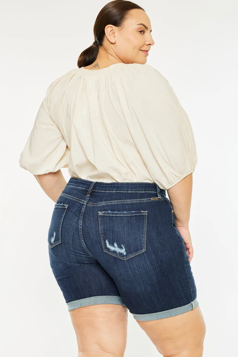Shelby Mid Rise Bermuda Shorts (Plus Size)