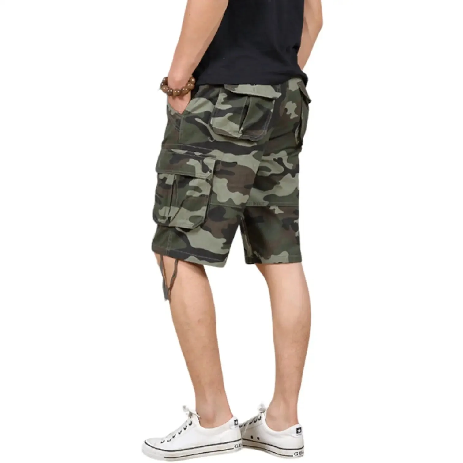 SHORT MILITAIRE EN COTON PUR