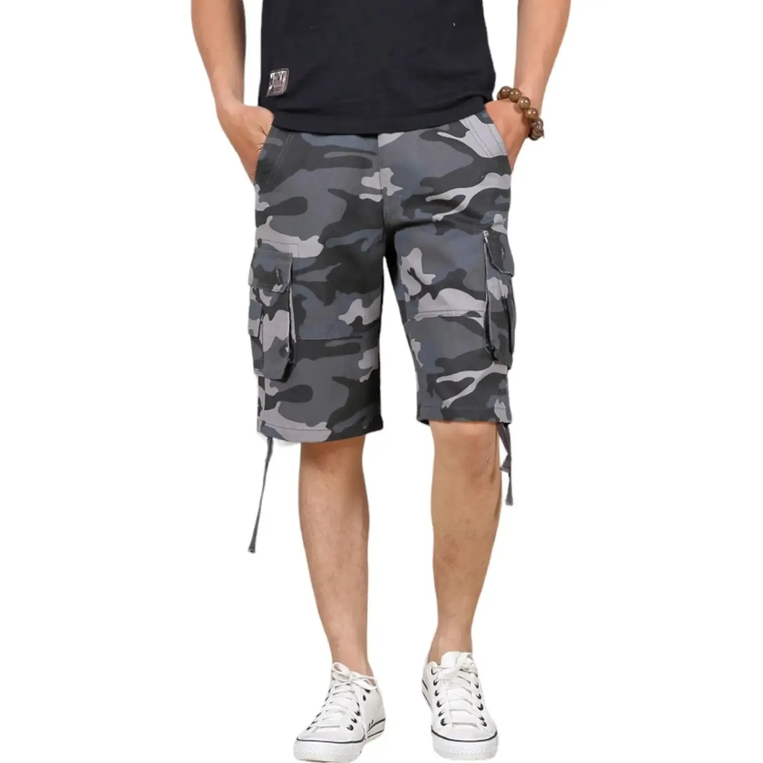 SHORT MILITAIRE EN COTON PUR