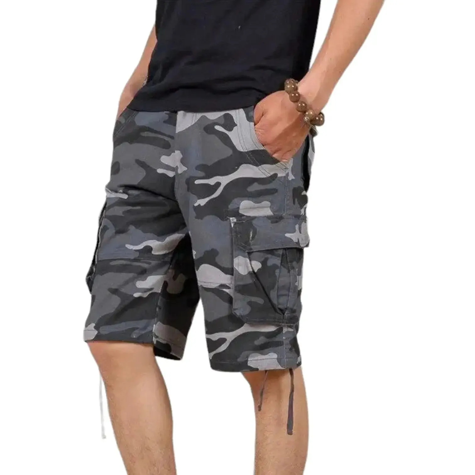 SHORT MILITAIRE EN COTON PUR