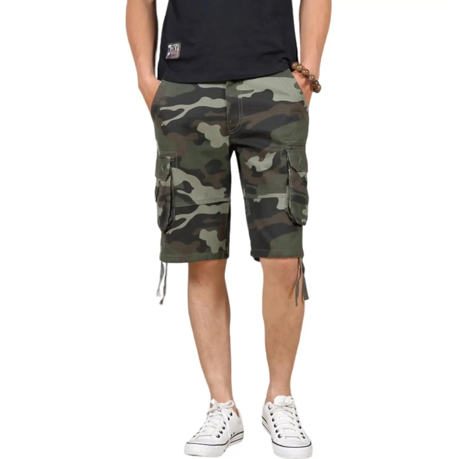 SHORT MILITAIRE EN COTON PUR