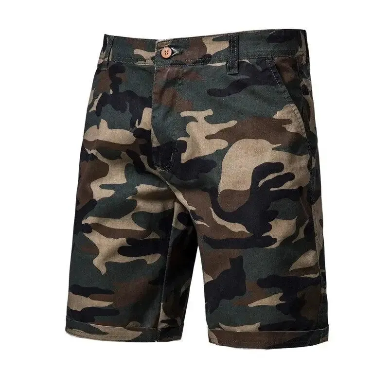 SHORT MILITAIRE EN MATIÈRE JEAN