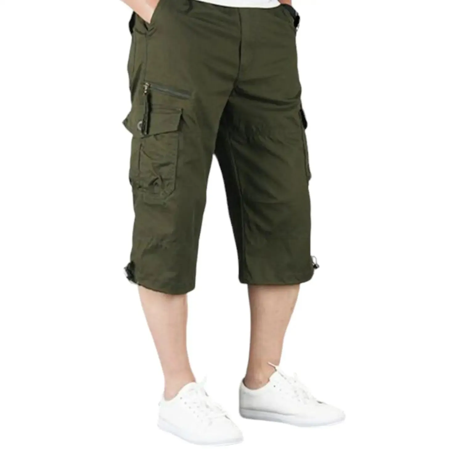 SHORT MILITAIRE LONG EN COTON