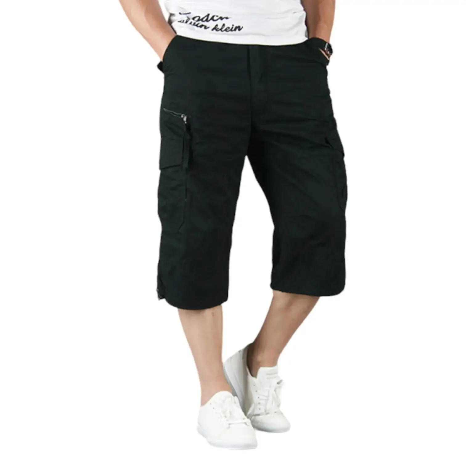 SHORT MILITAIRE LONG EN COTON