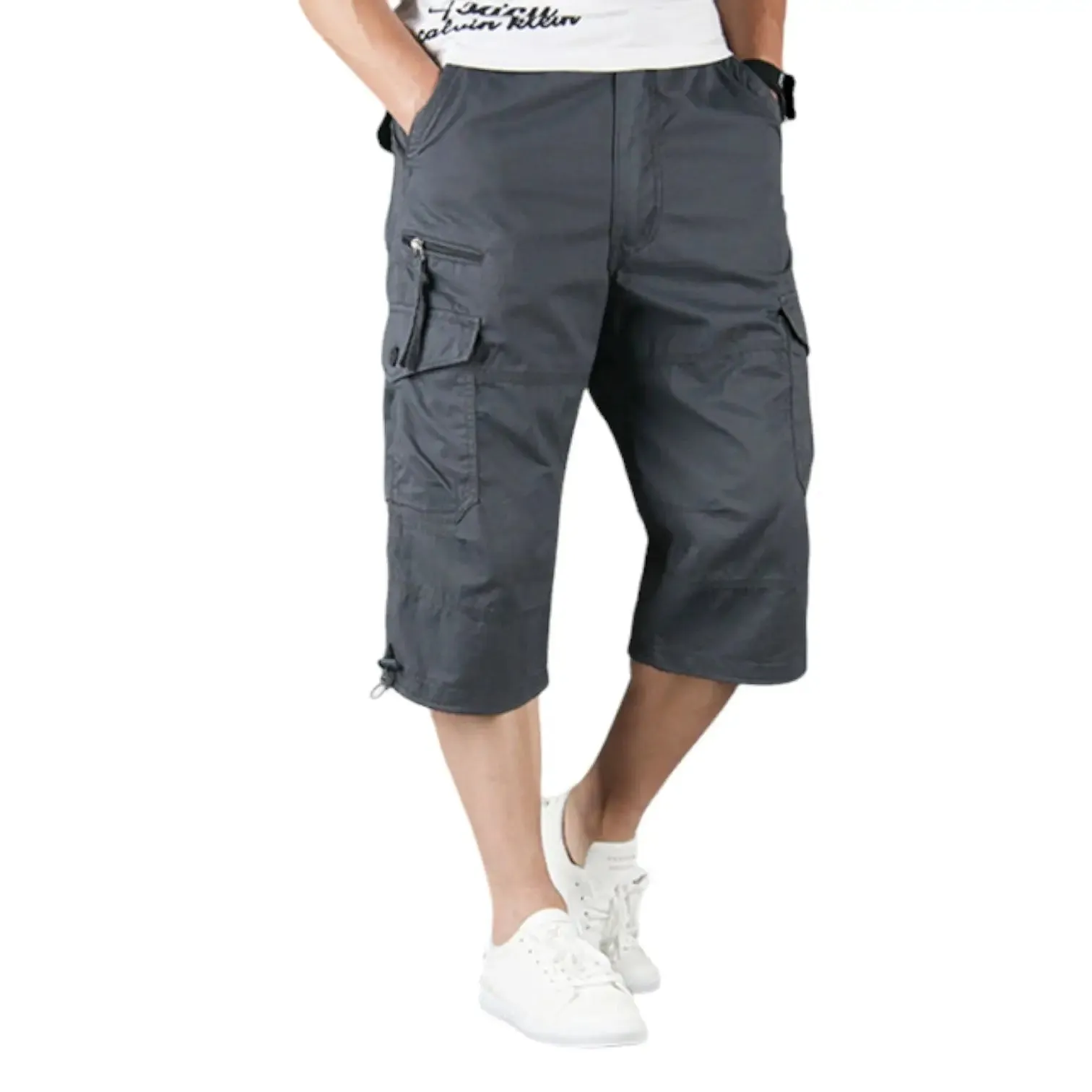 SHORT MILITAIRE LONG EN COTON