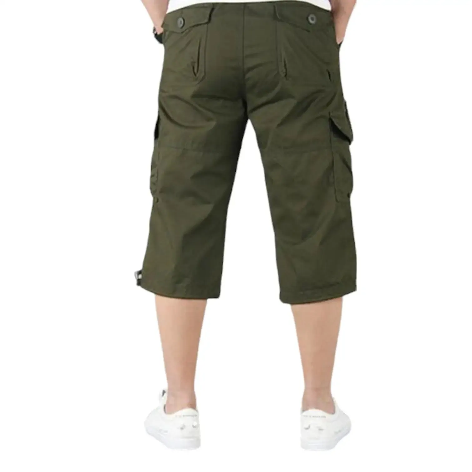 SHORT MILITAIRE LONG EN COTON