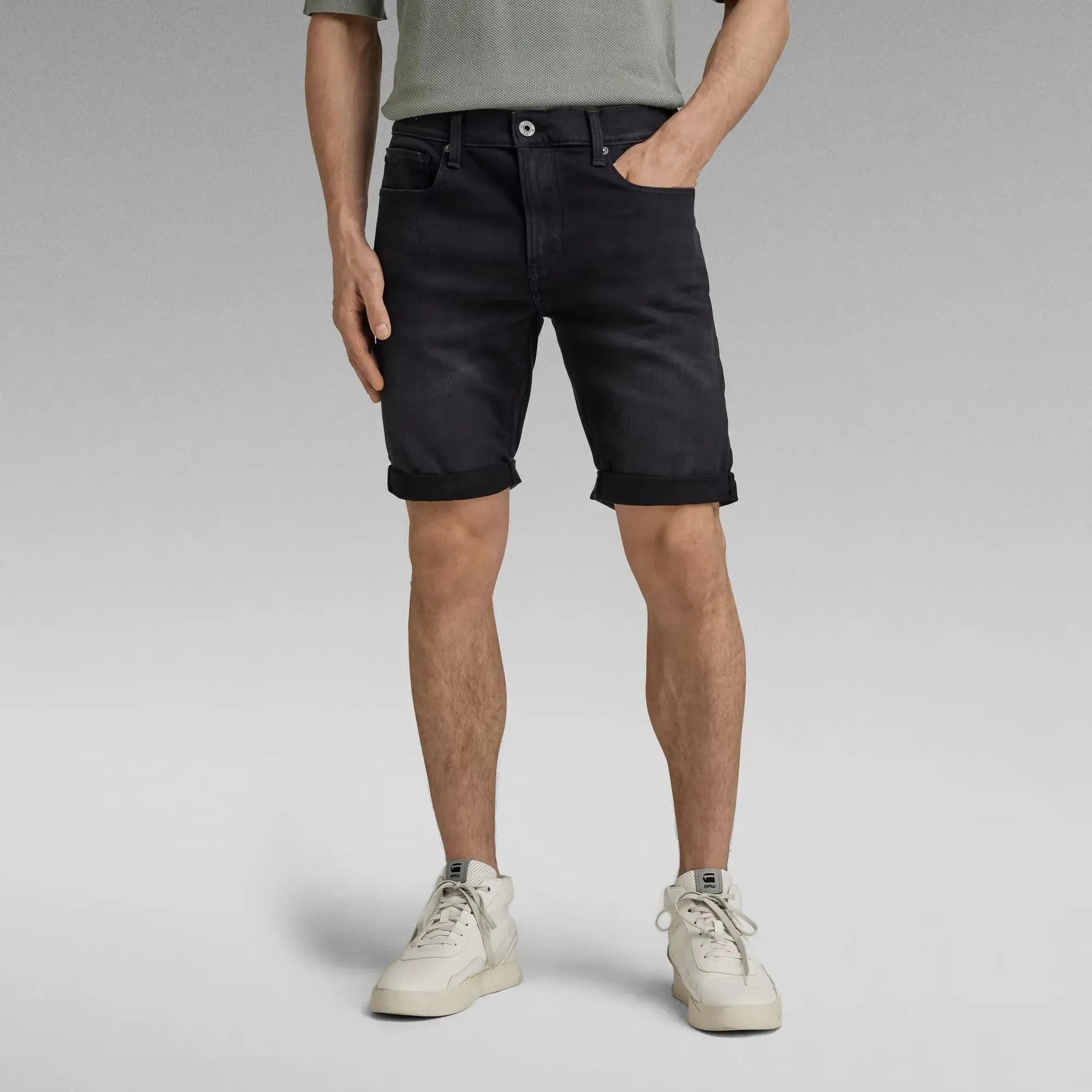 Shorts 3301 Slim Denim Jet Black