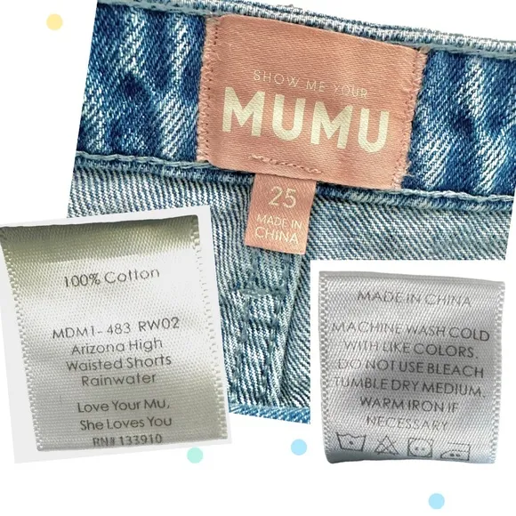 Show Me Your MuMu Rainwater Arizona High-Rise Distressed Denim Shorts - Size 25