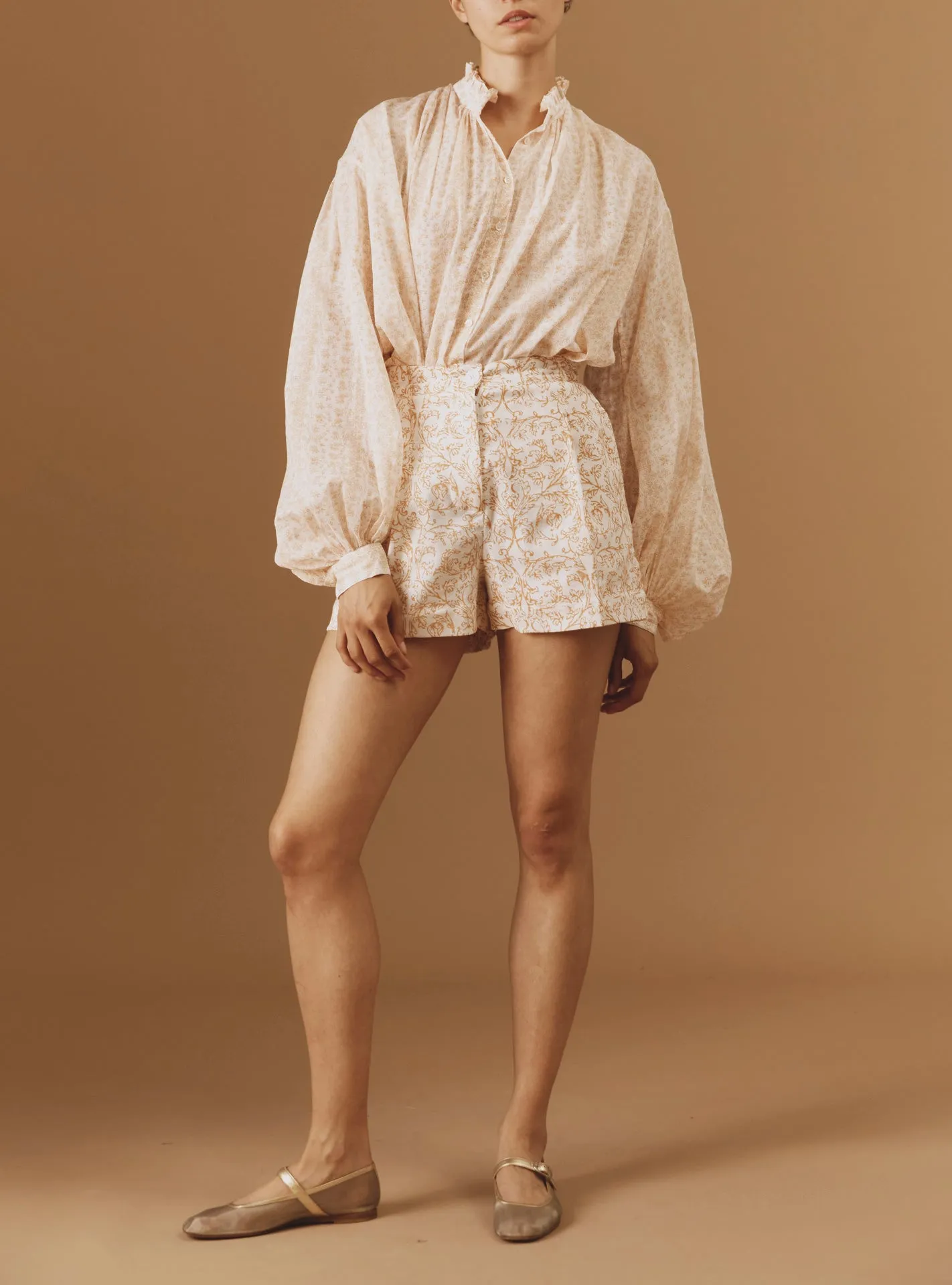 Slava Blouse - Evora Print - Brandy