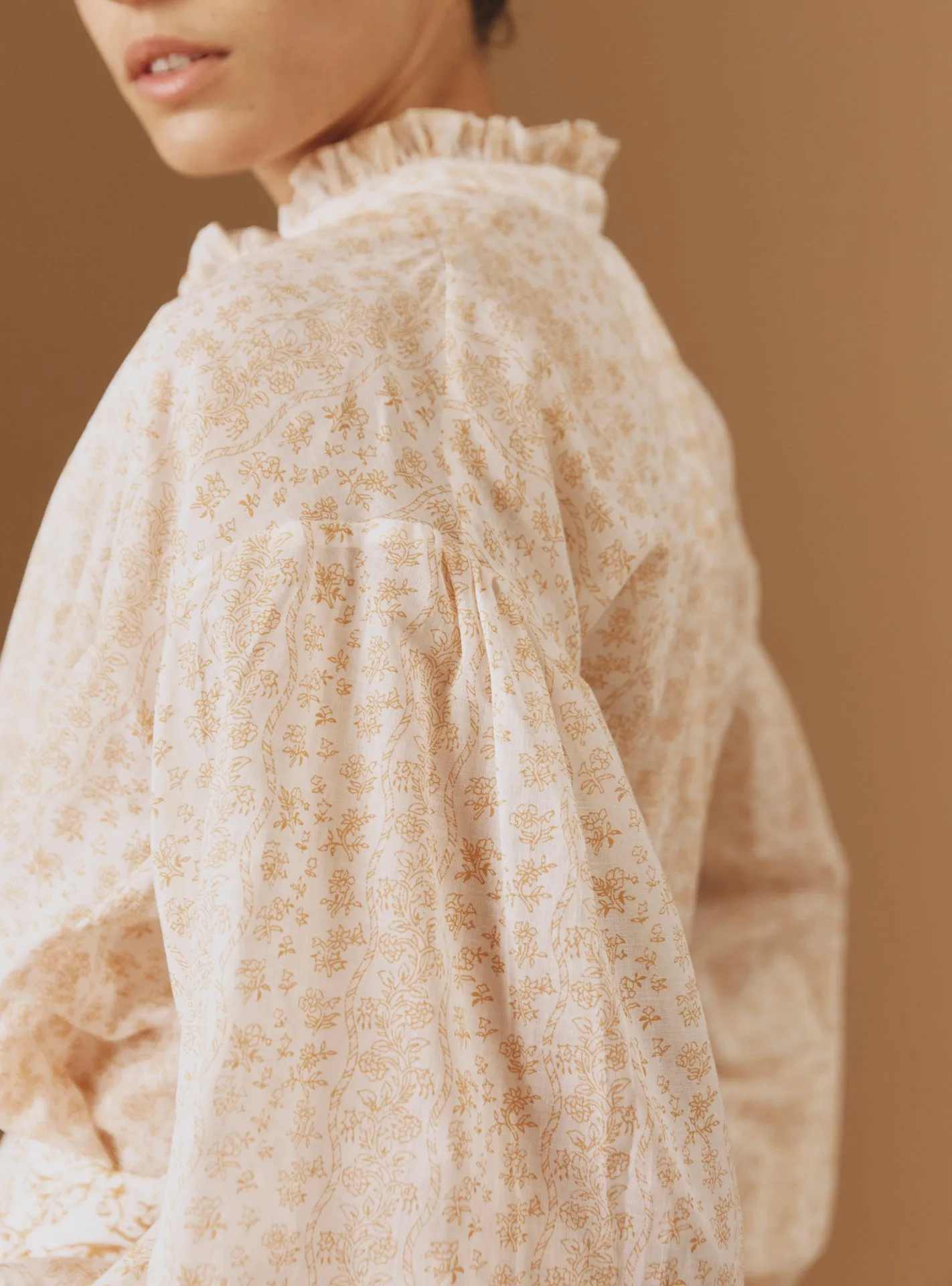 Slava Blouse - Evora Print - Brandy