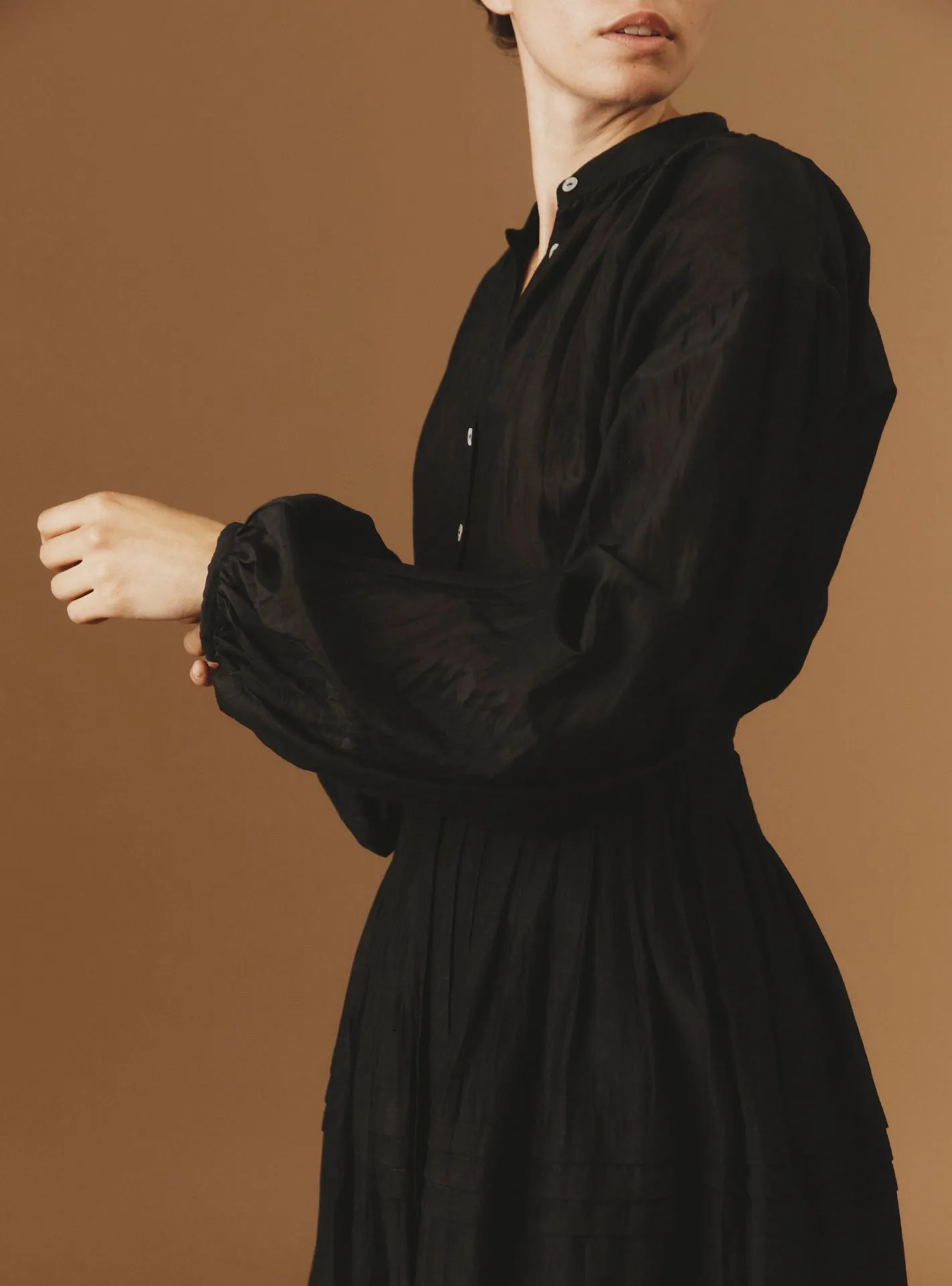 Slava Blouse - Optical Pleats - Black