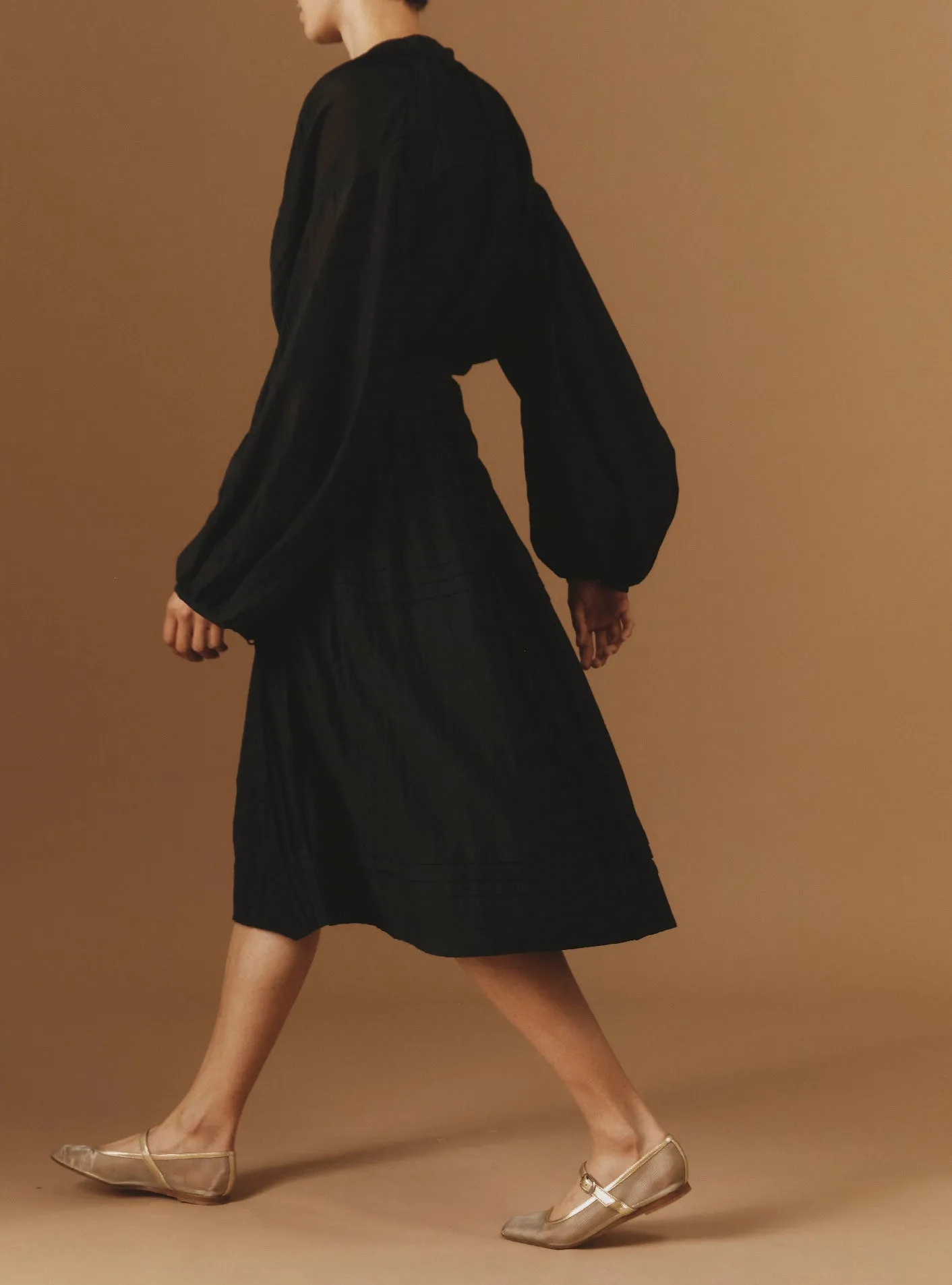 Slava Blouse - Optical Pleats - Black