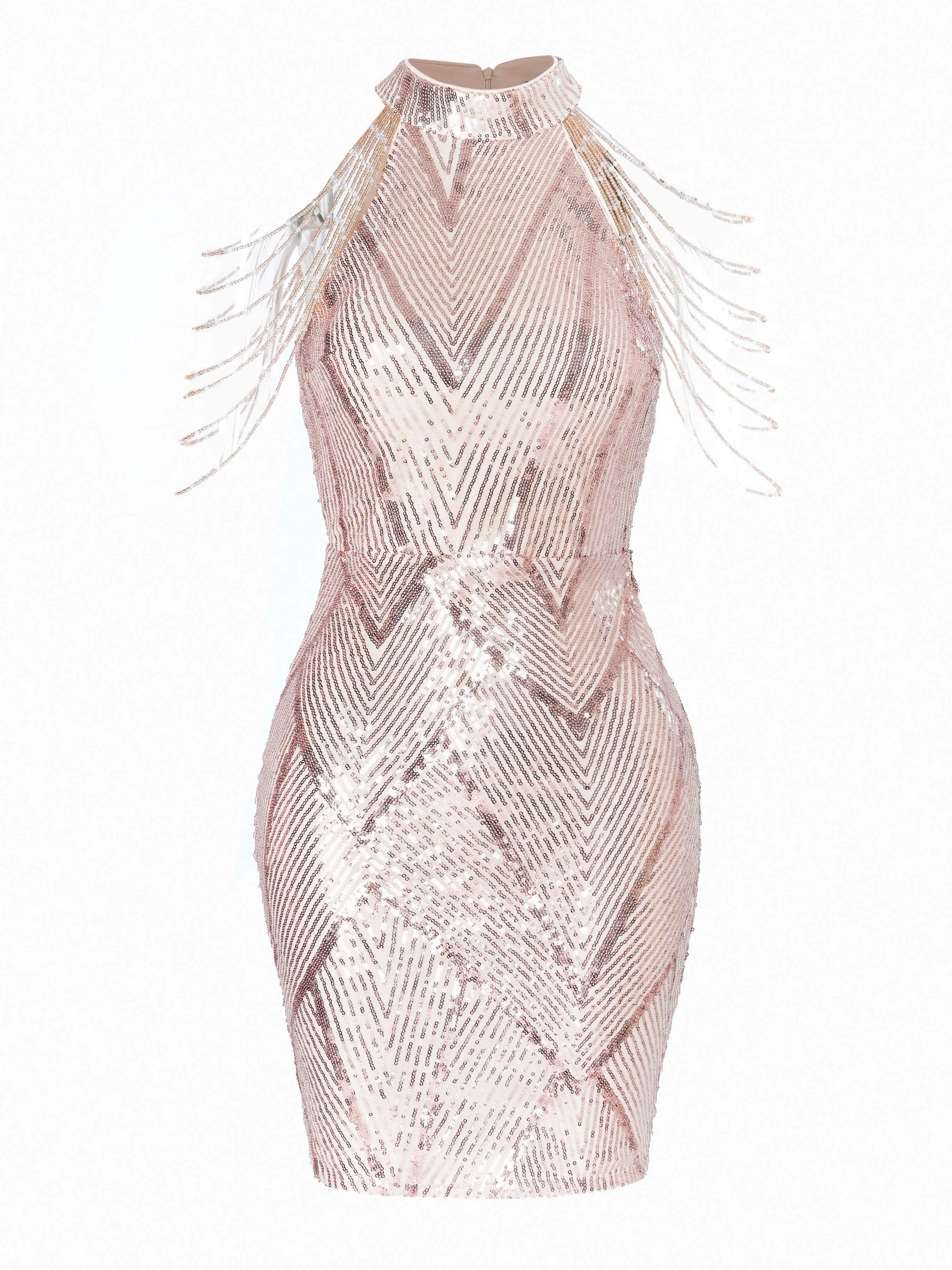 Sleeveless Sequin Bodycon Cocktail Dress M01081S