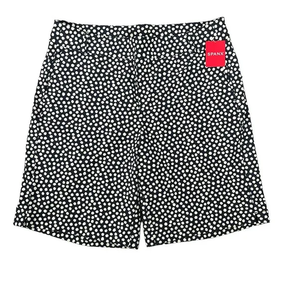 SPANX Sunshine Short 10&quot; Womens Medium Boat Beach Board Bermuda Navy Swim Shorts