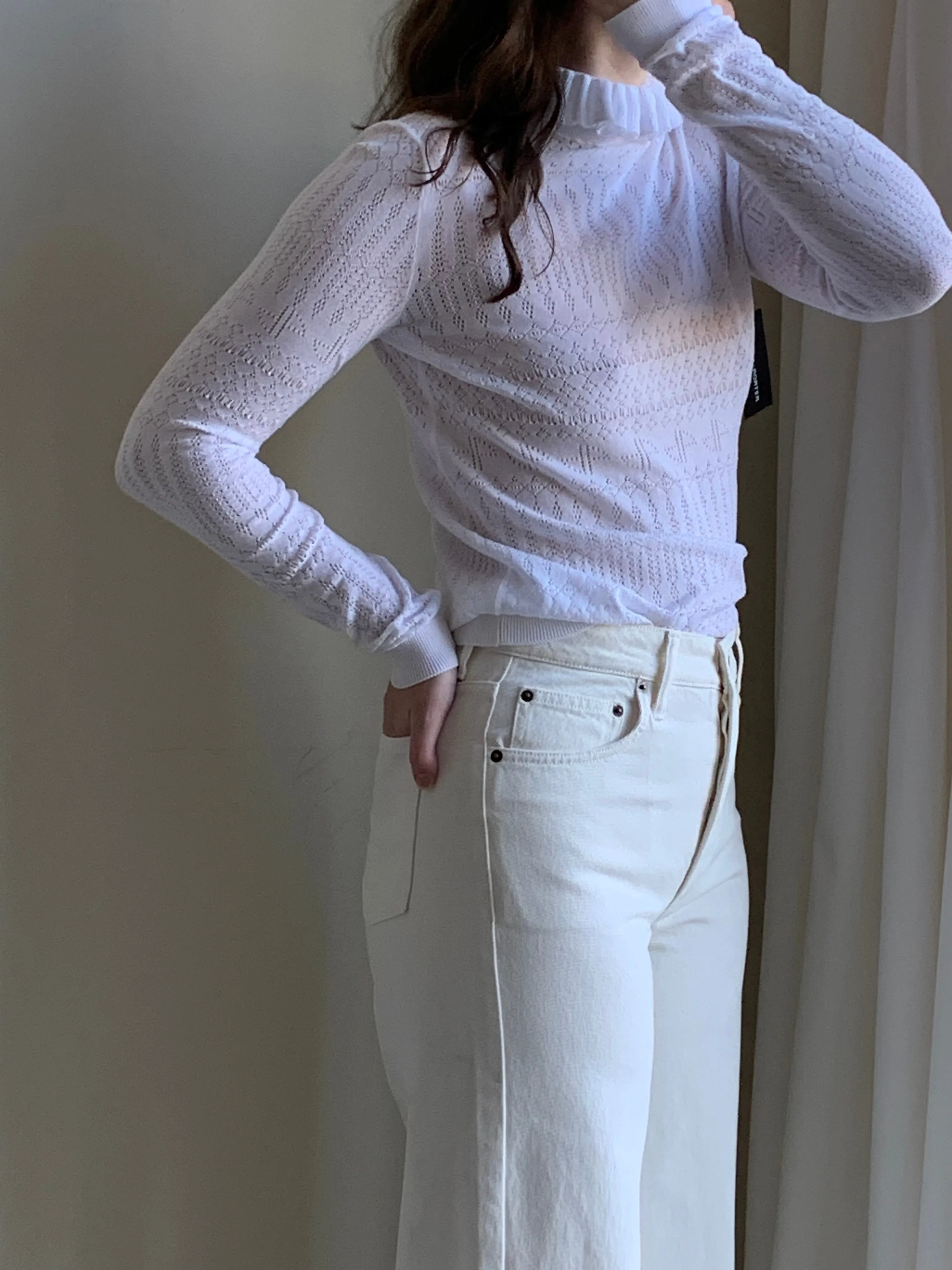 St. Agni cream jeans