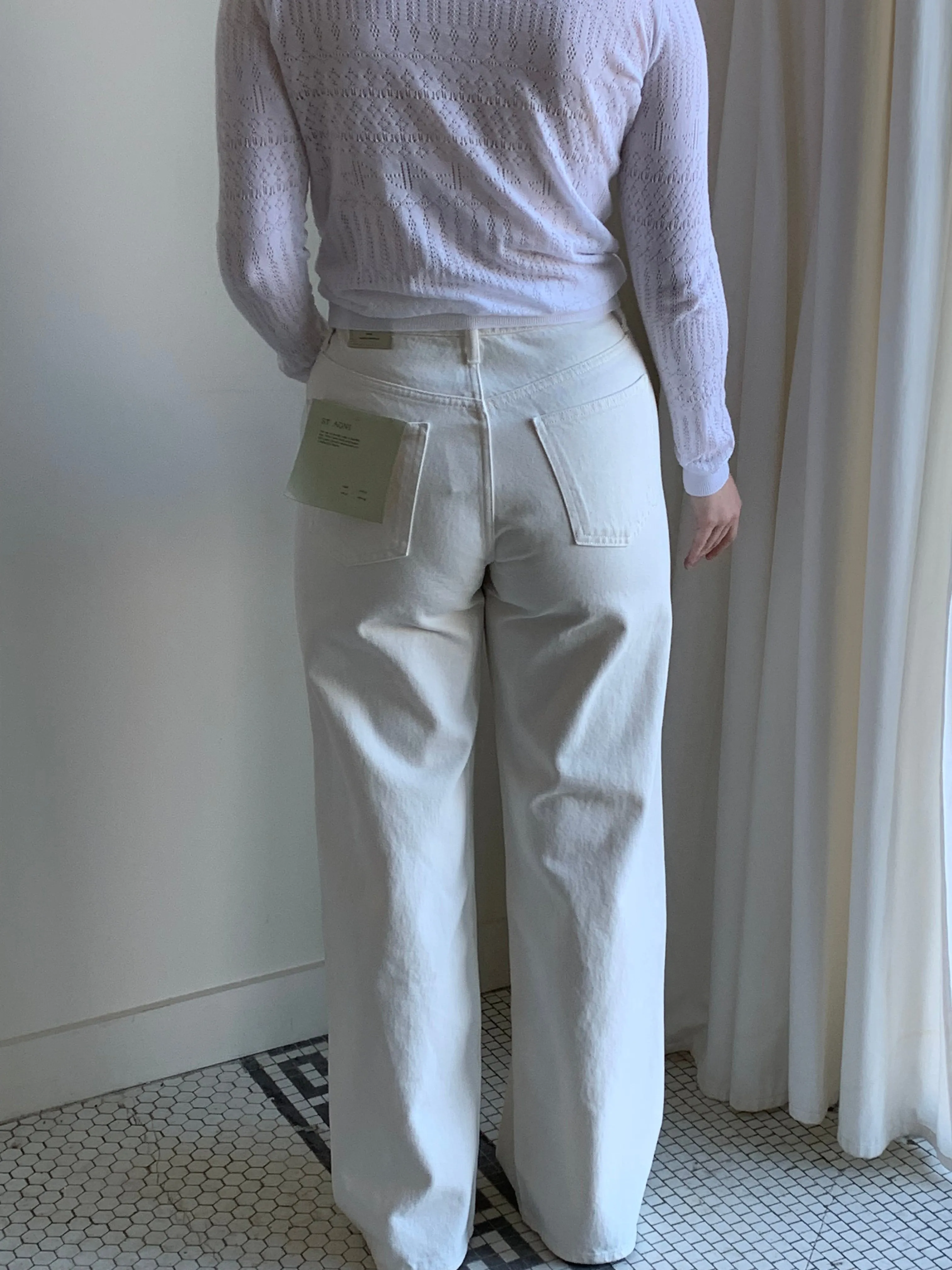 St. Agni cream jeans