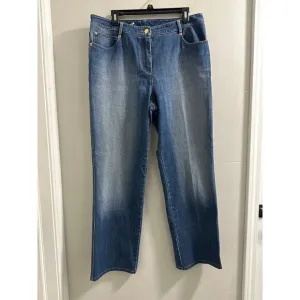 St. John straight blue Jeans back heart embellishment size 12