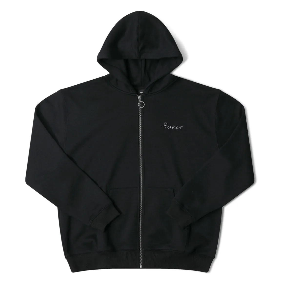 STILL LIFE ZIP HOOD Black