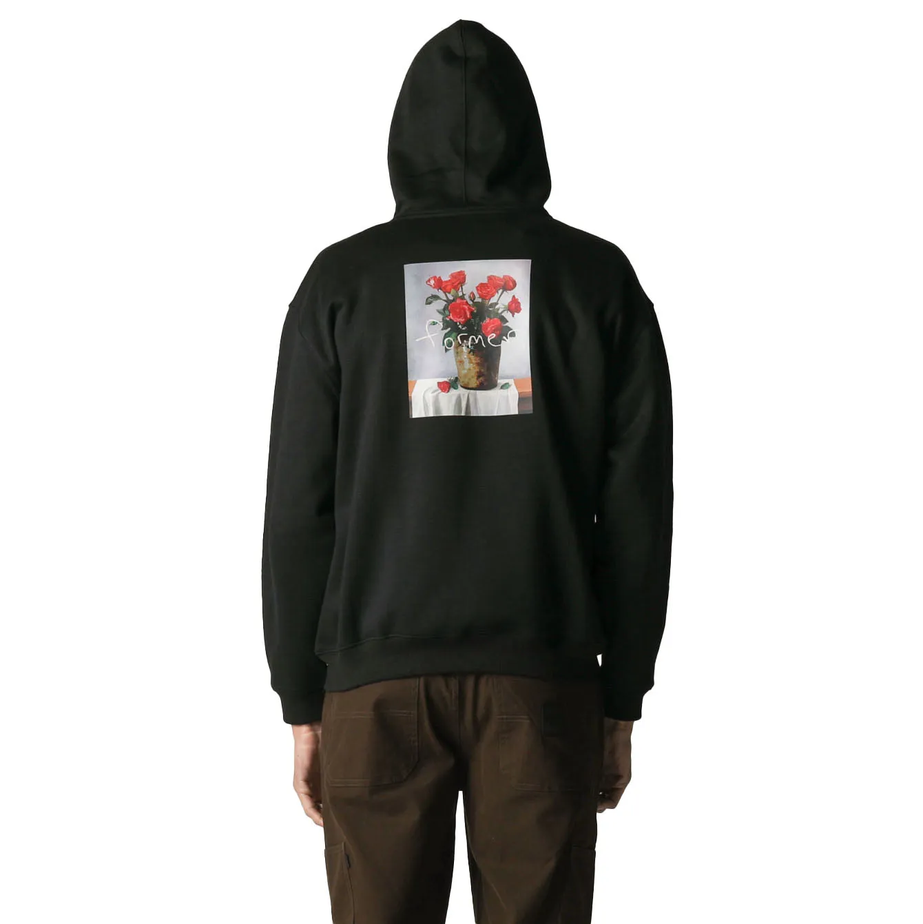 STILL LIFE ZIP HOOD Black