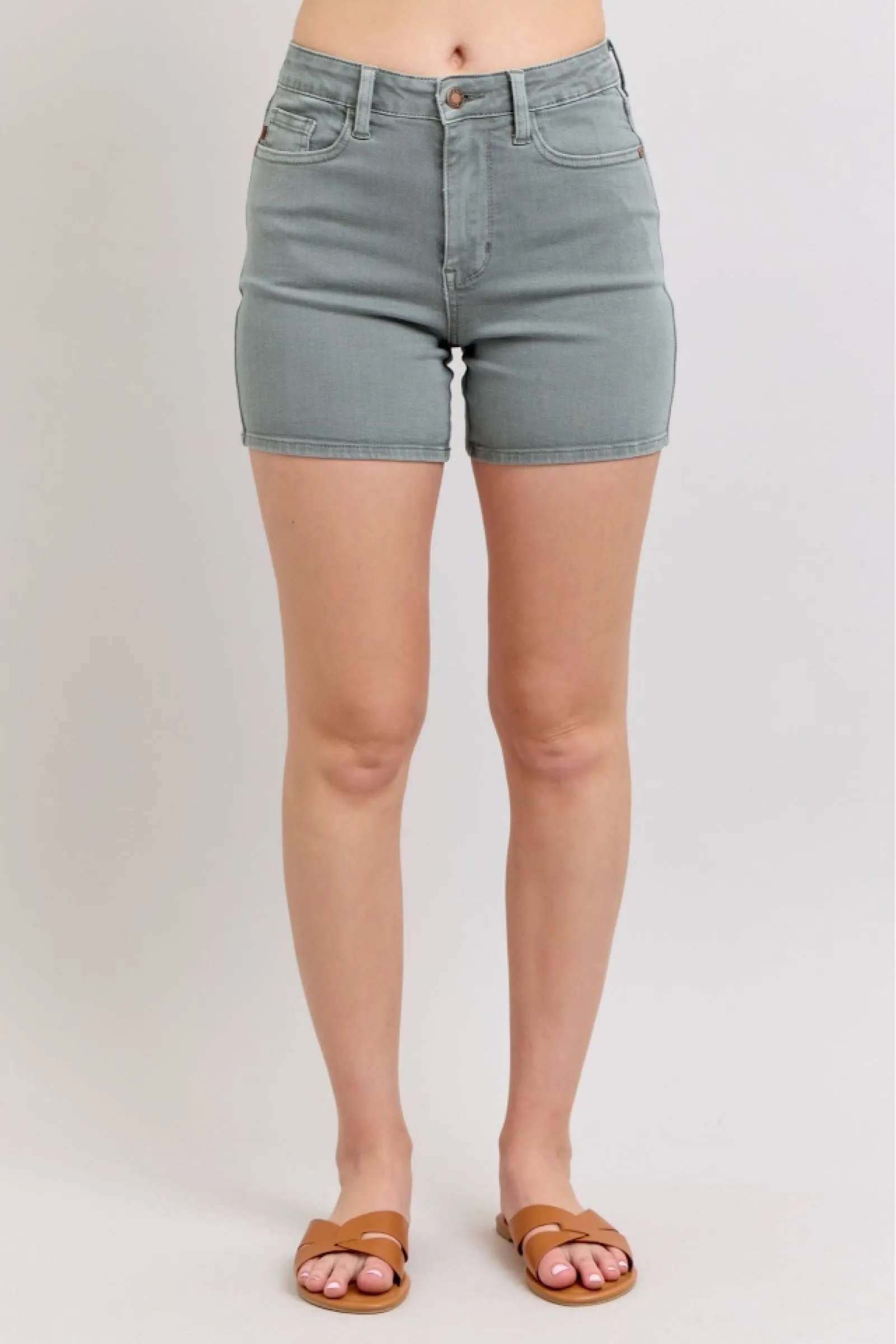 Stone Blue Garment Dyed Shorts