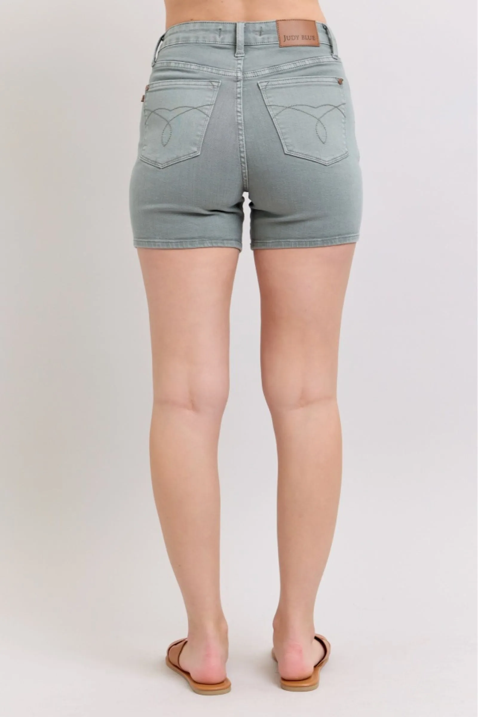 Stone Blue Garment Dyed Shorts