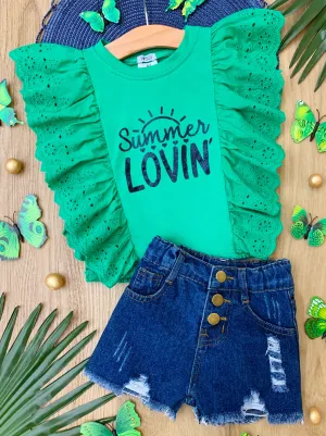 Summer Lovin' Denim Short Set