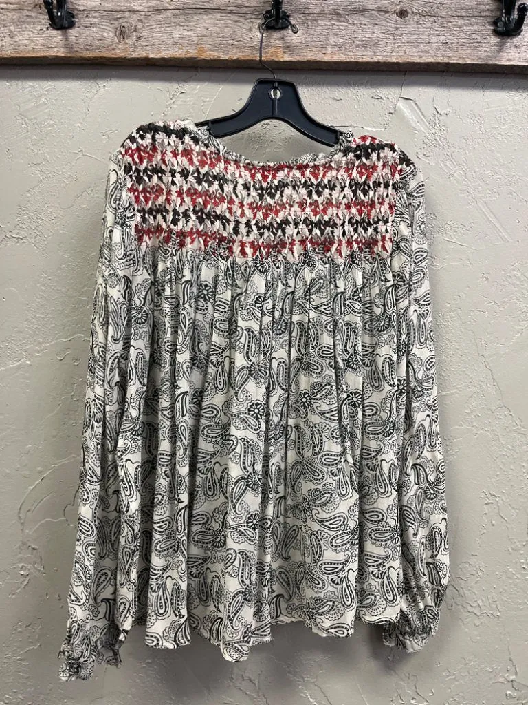 SUNDANCE TASSE TIE BOHO TOP (org$128)