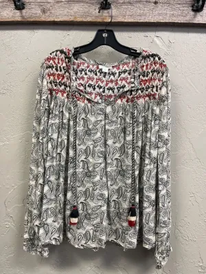 SUNDANCE TASSE TIE BOHO TOP (org$128)