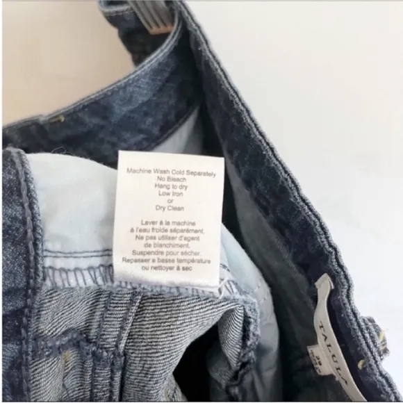 Talula Aritzia shorts blue denim cutoffs distressed mid rise