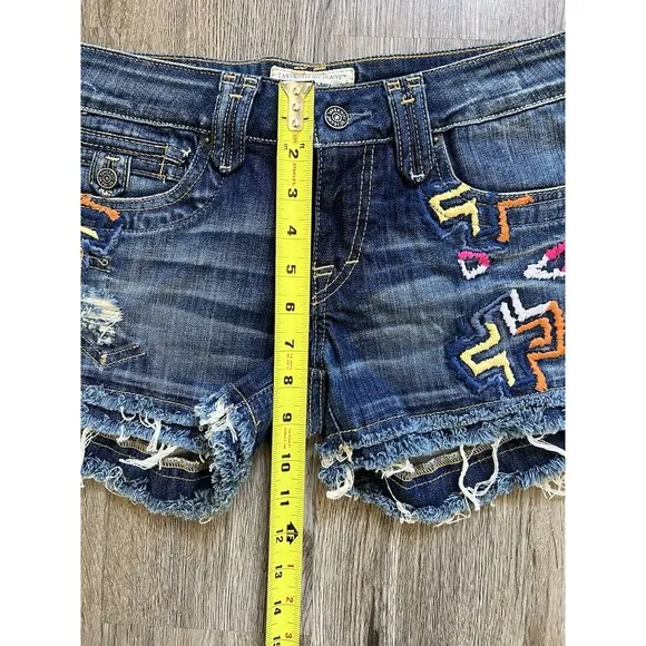 Taverniti So Denim Embellished Jean Shorts Womens Size 27