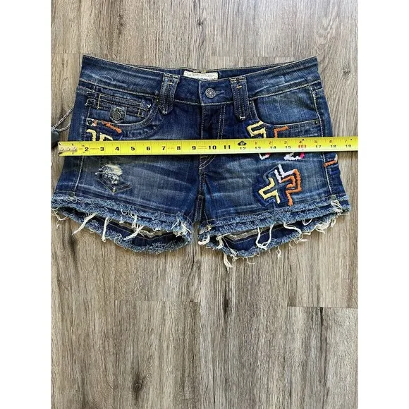 Taverniti So Denim Embellished Jean Shorts Womens Size 27