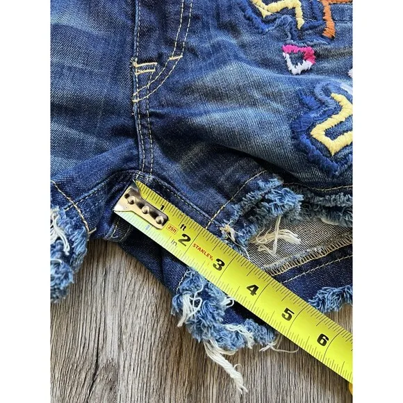 Taverniti So Denim Embellished Jean Shorts Womens Size 27