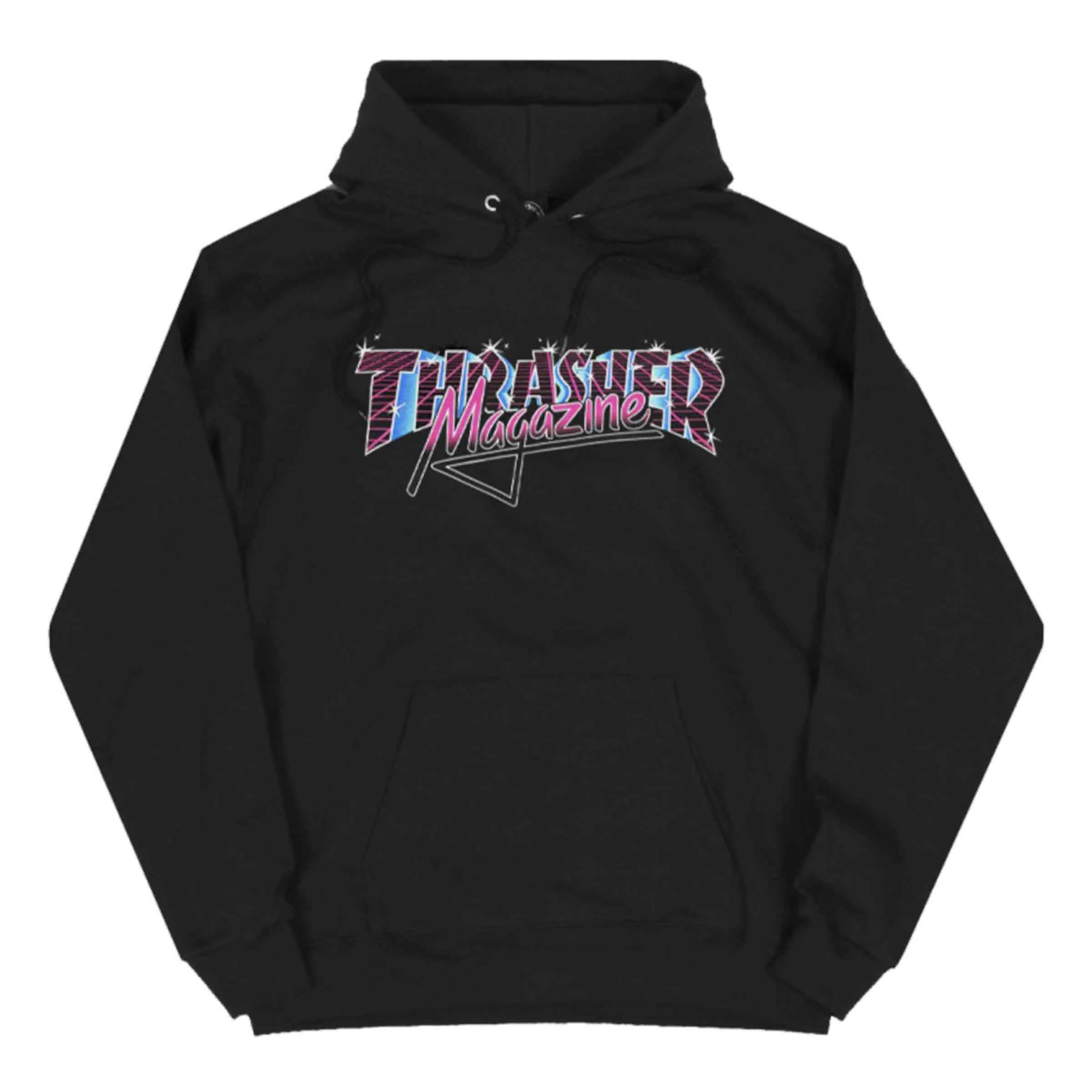 THRASHER VICE LOGO HOODED SWEAT BLACK
