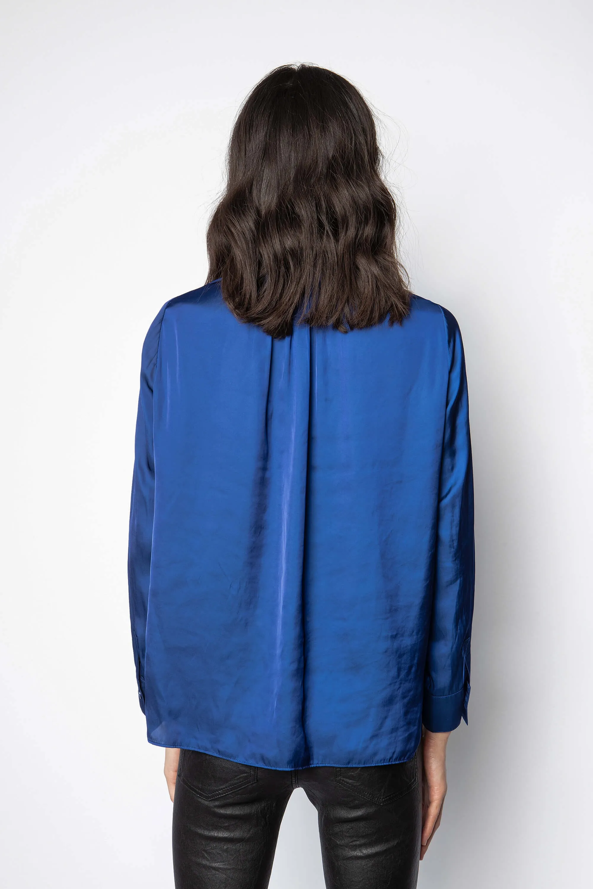 Tink Satin Tunic - Bleu De Chine