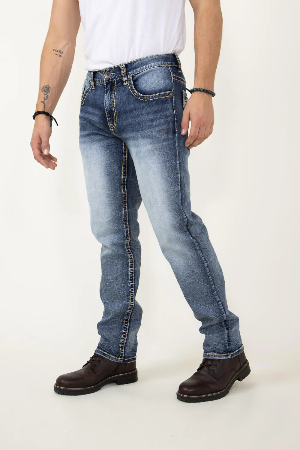 True Luck Hiroki Straight Jeans for Men | TL21092918
