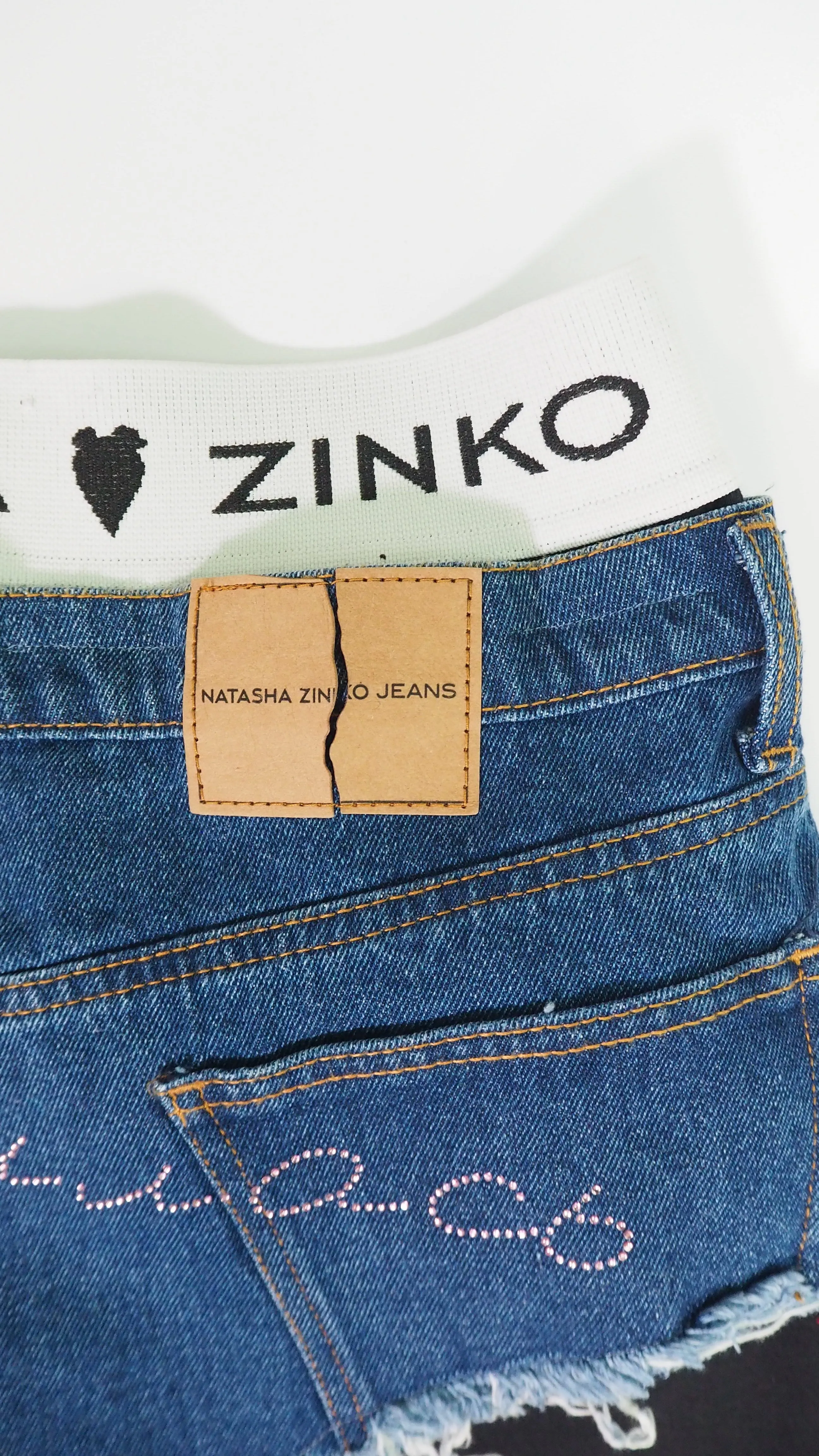 Upcycled Trousers With Denim Shorts on Top