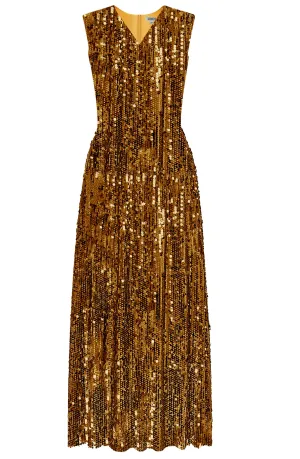 Vangelis V-neck Midi Sequin Dress - All Colors