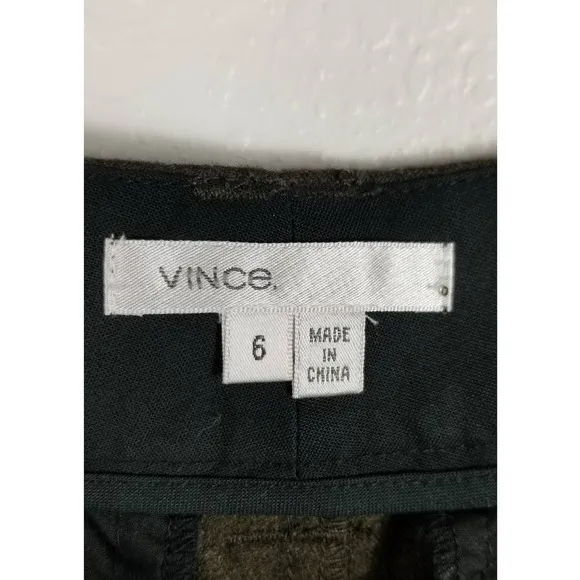 Vince Chocolate Brown Wool Blend Women Shorts Sz 6
