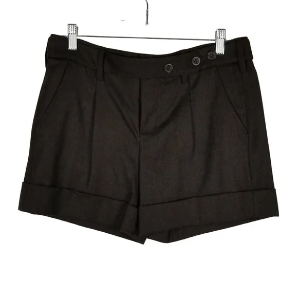 Vince Chocolate Brown Wool Blend Women Shorts Sz 6