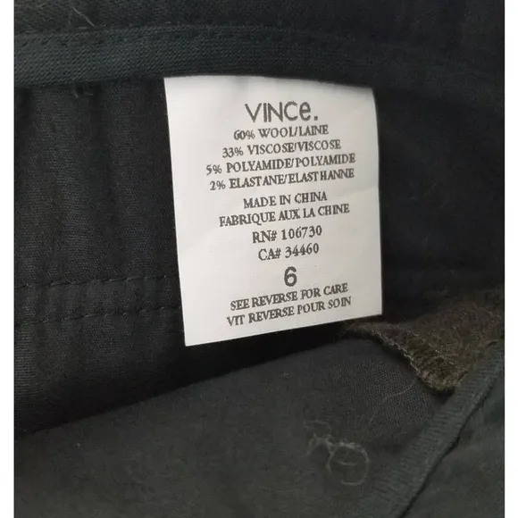 Vince Chocolate Brown Wool Blend Women Shorts Sz 6