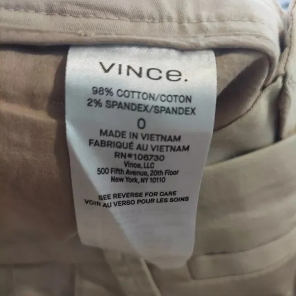 Vince Womens Shorts Size 0 Latte Coin Pocket Bermuda Stretch Cotton New