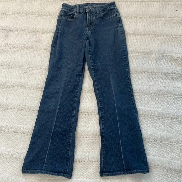 Vintage 90s NYDJ flare mom Jeans lift tuck slimming cotton stretch women size 6