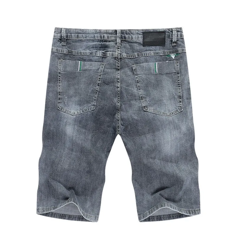 West Louis™ Ripped Stretch Denim Shorts