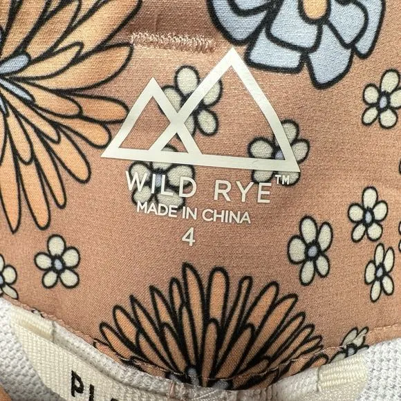 Wild Rye Shorts Womens 4 Freel Mountain Bike Short Bermuda Orange Floral EUC