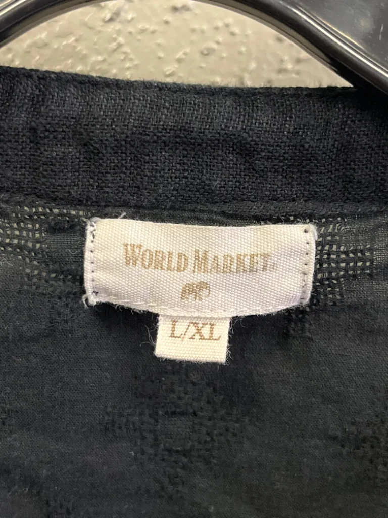 WM LINEN BLEND PEASANT TOP