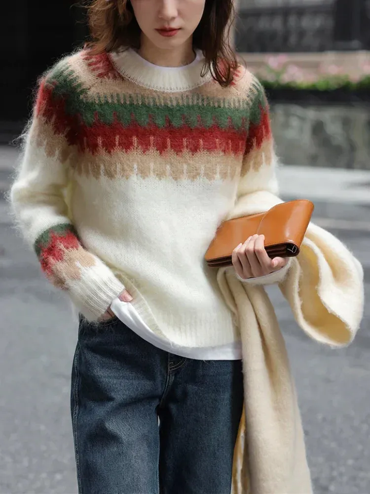 WOLFFMODE Ugly Christmas Sweater - Chunky Knit Jumper with Retro Design