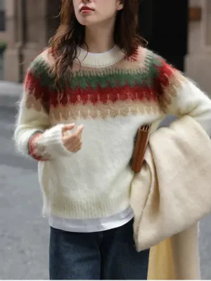 WOLFFMODE Ugly Christmas Sweater - Chunky Knit Jumper with Retro Design