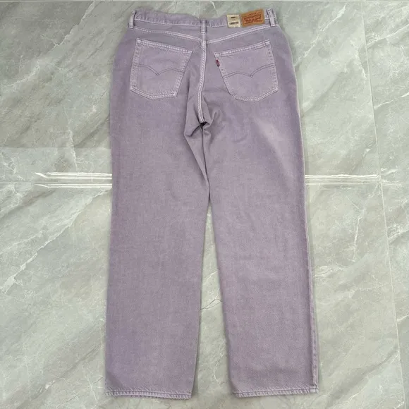 Women's Levi's Purple '94 Baggy Mid-Rise Straight Leg Jeans 100% Cotton 32 x 31